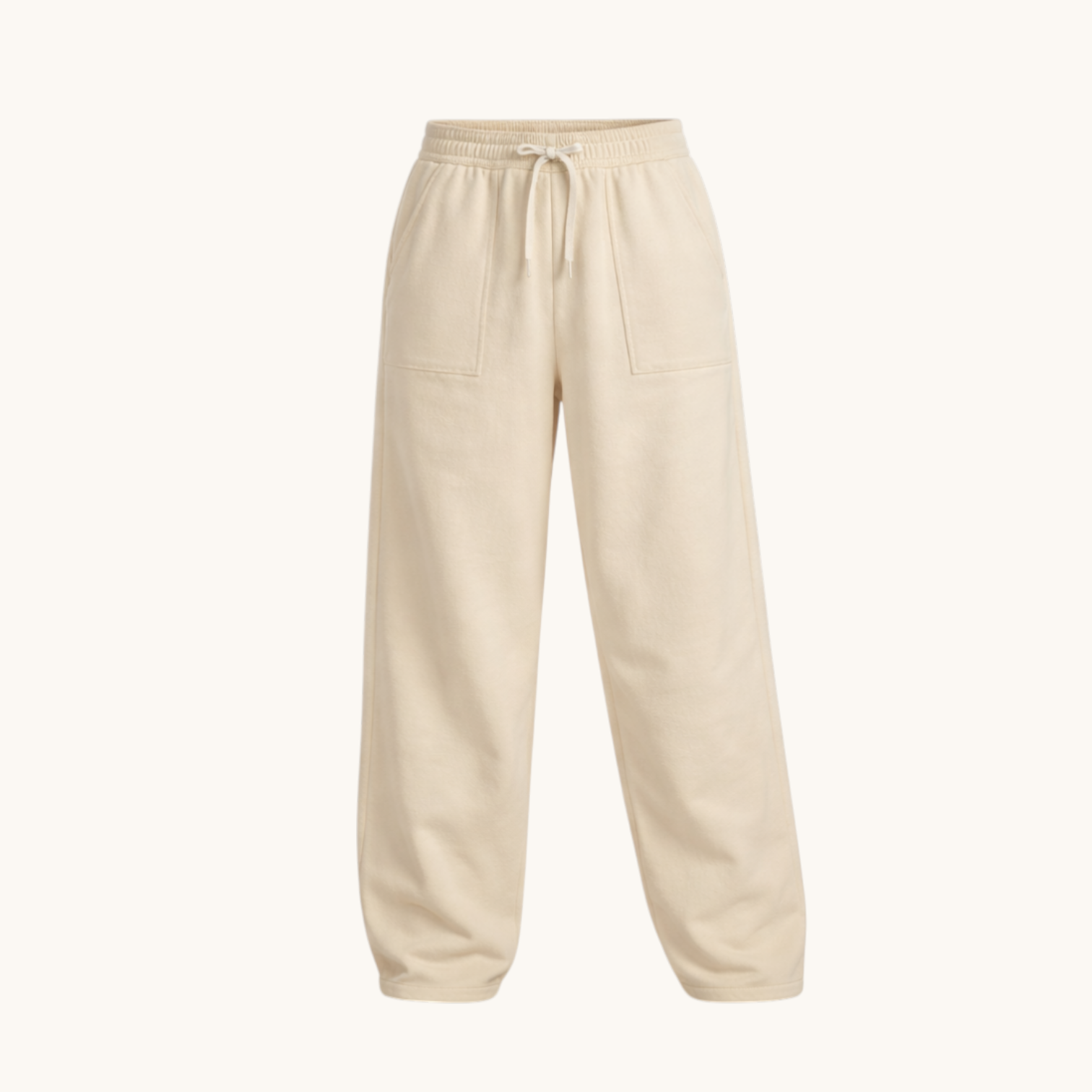 Beige Track Pants