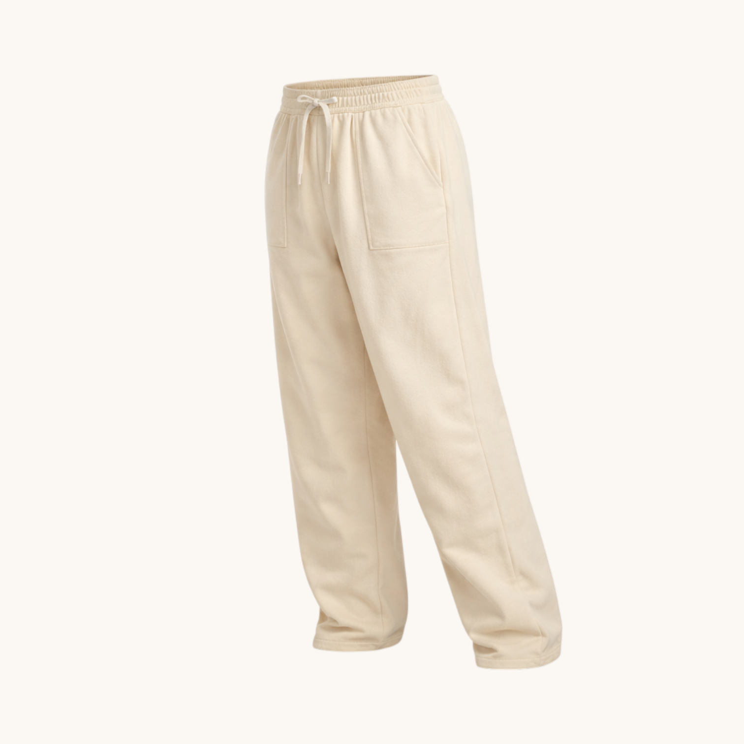 Beige Track Pants