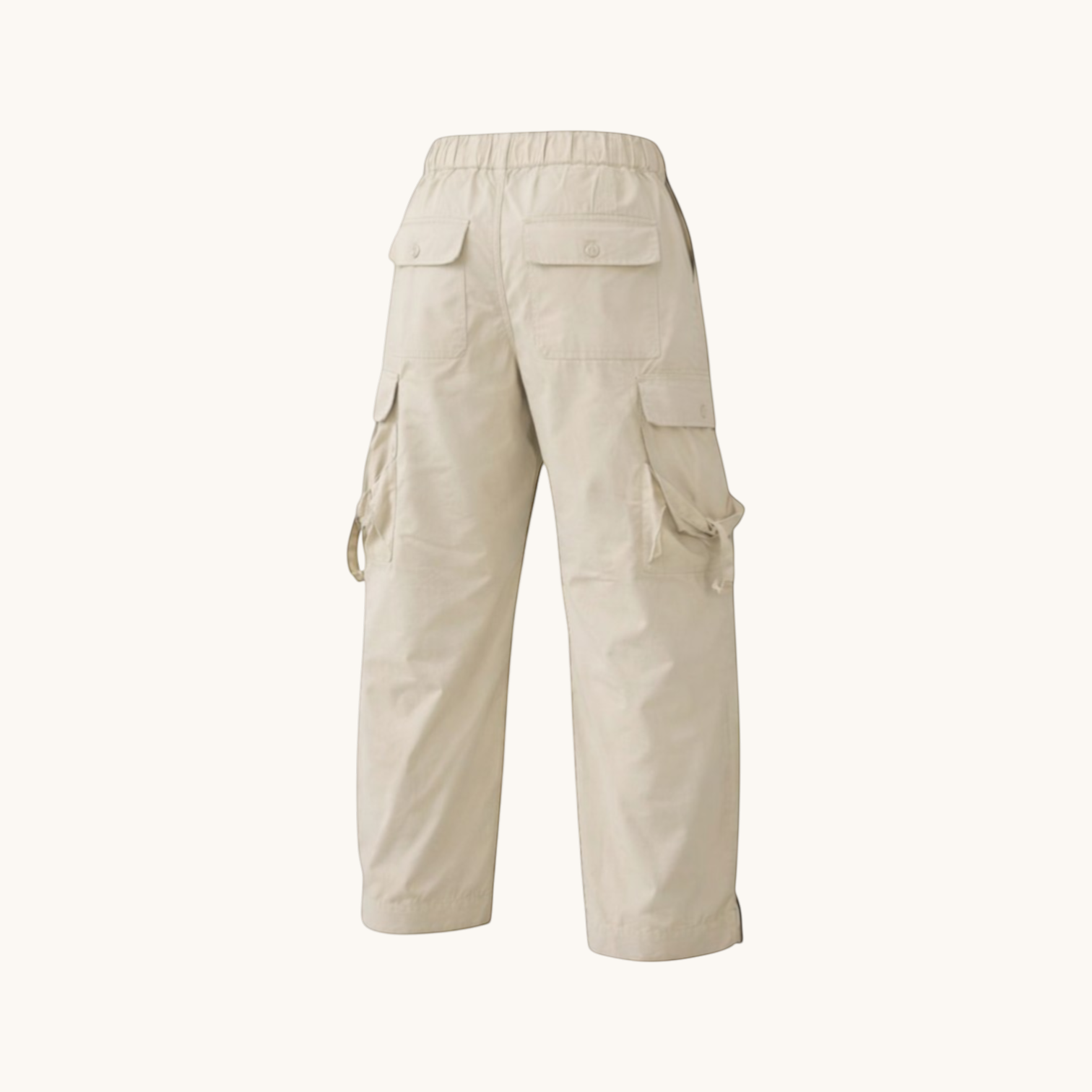 Beige Baggy Carpenter Cargo