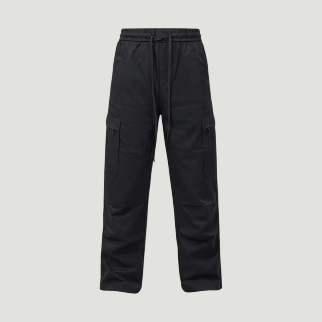 Black Straight Fit cargo