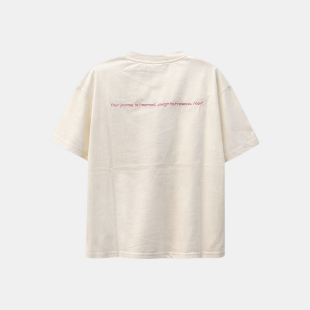 Graphic Beige Oversize Tee